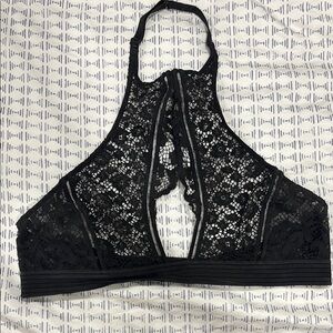 Black Lace Halter Bralette